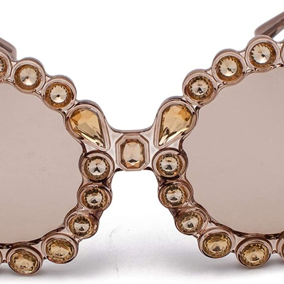 Women Big Rhinestone Sunglasses Oversized Round main image 4